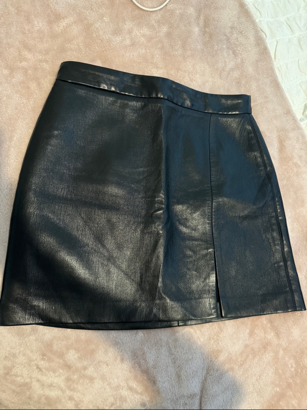 Wilfred Black Leather Skirt